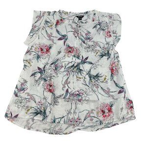 Buffalo David Bitton | Women's Short Sleeve Top | White | Floral | Size Small
